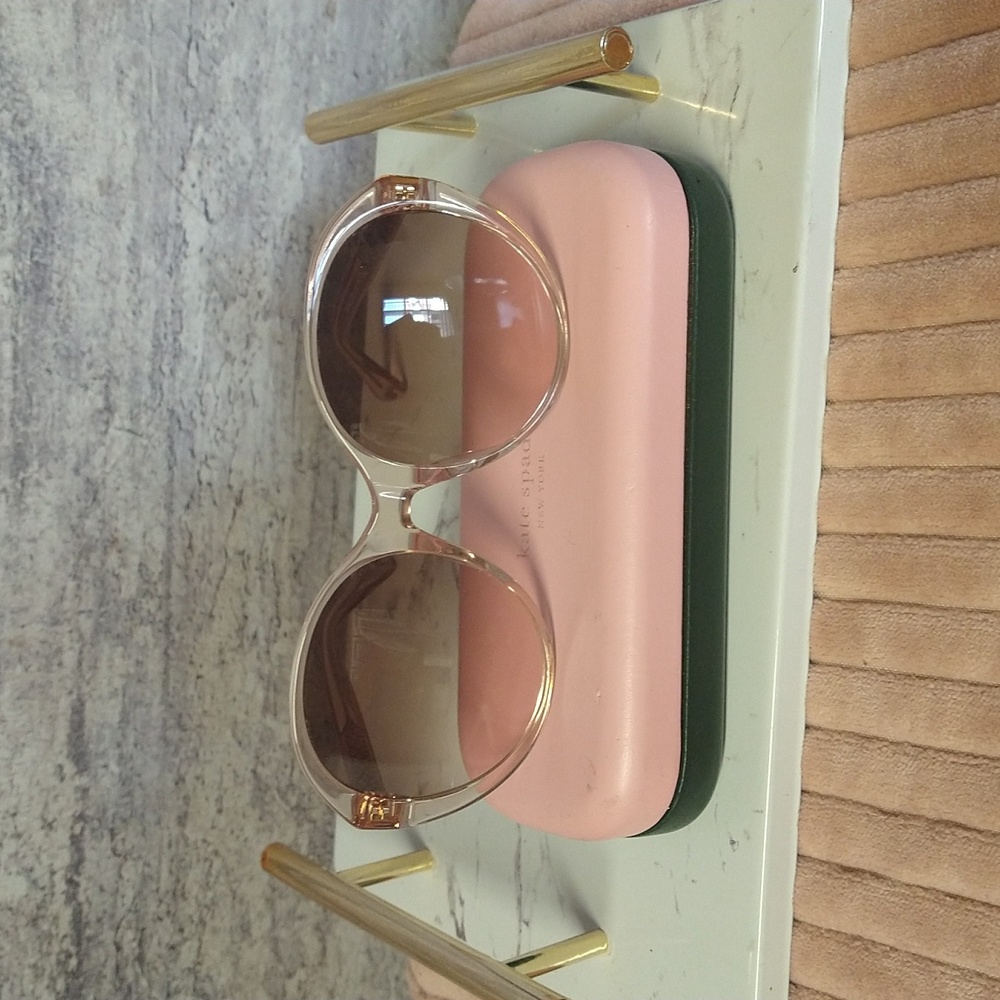 Kate Spade Oversized Round Odetta Sunglasses Gradient Lens w/ Case
